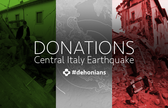 Donations to earthquake victims