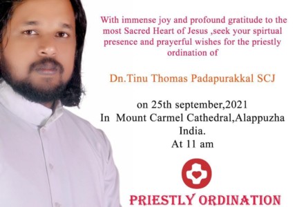 Presbiteral Ordination of  Tinu Thomas Padapurakkal scj
